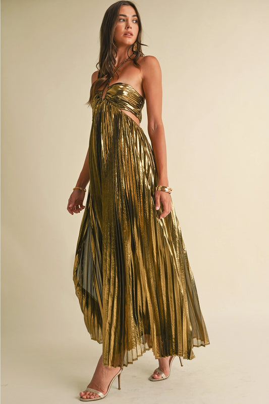 Metallic Maxi Dress